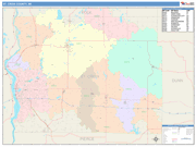 St. Croix County Wall Map Color Cast Style